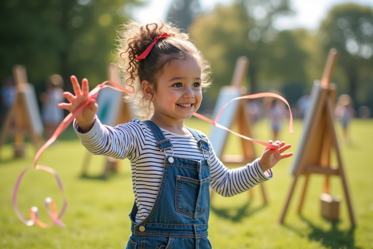 Jeune fille avec ruban lors d