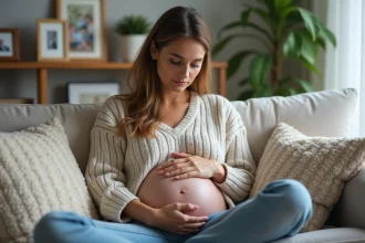 Femme réfléchissant à la maternité à 38 ans